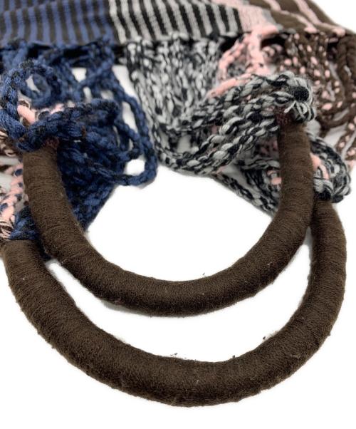 MARNI（マルニ）MARNI (マルニ) FLOWER CAFE HAMMOCK BAG ブラウン×ネイビー×ピンクの古着・服飾アイテム