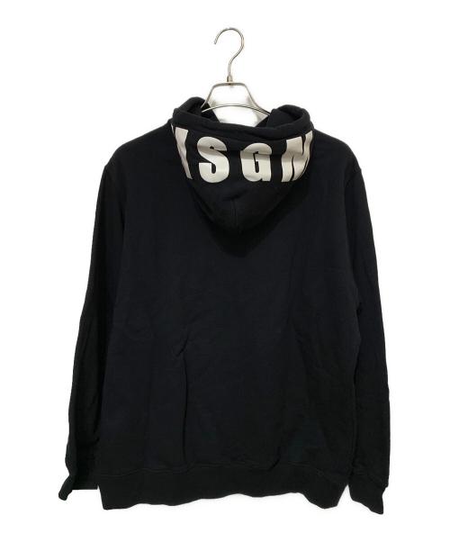MSGM（エムエスジーエム）MSGM (エムエスジーエム) フードロゴスウェットプルオーバーパーカー ブラック サイズ:Mの古着・服飾アイテム