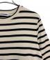 JIL SANDER+ (ジルサンダープラス) ロゴパッチ リブカットソー クリーム×ブラック サイズ:M：20000円