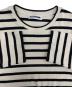 中古・古着 JIL SANDER+ (ジルサンダープラス) ロゴパッチ リブカットソー クリーム×ブラック サイズ:M：20000円