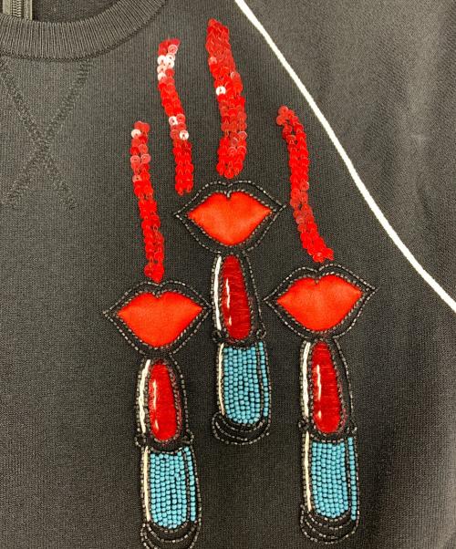 VALENTINO（ヴァレンティノ）VALENTINO (ヴァレンティノ) ノースリーブ・キャミソールワンピース ブラック×レッド サイズ:Sの古着・服飾アイテム