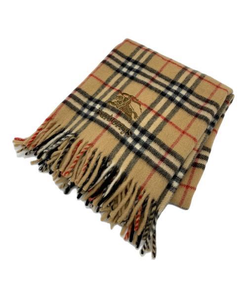 Burberry's（バーバリーズ）Burberry's (バーバリーズ) ウールマフラー ベージュの古着・服飾アイテム