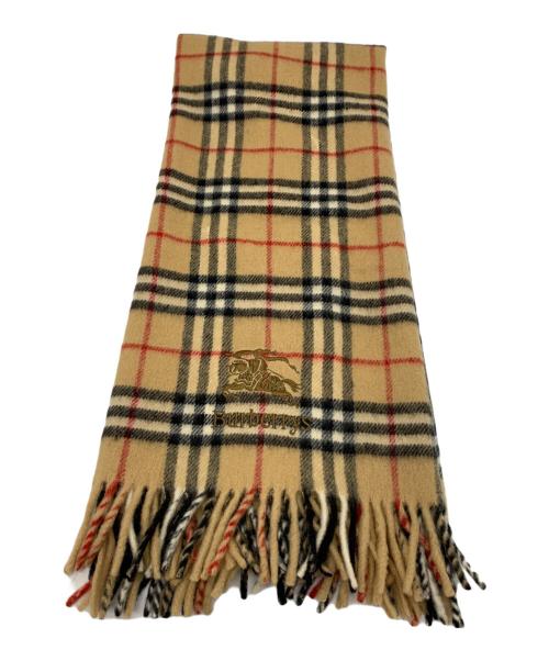 Burberry's（バーバリーズ）Burberry's (バーバリーズ) ウールマフラー ベージュの古着・服飾アイテム
