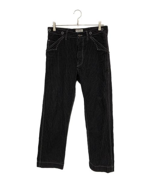 SCHOTT BROS.（ショット）SCHOTT BROS. (ショット) ヒッコリーデニムパンツ ブラック サイズ:Lの古着・服飾アイテム