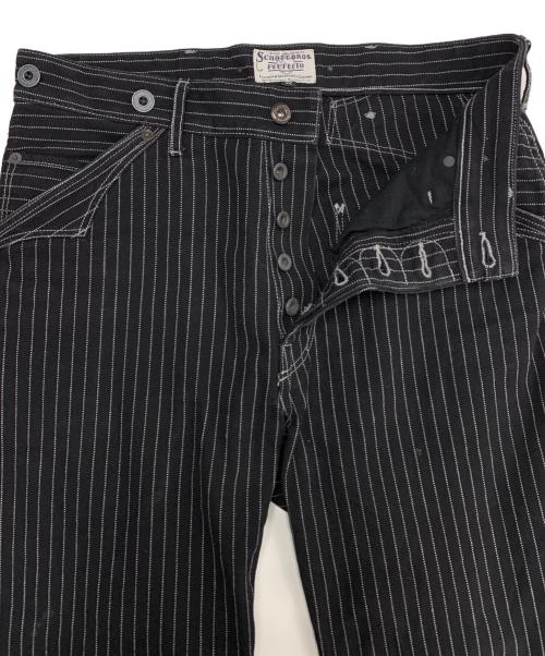 SCHOTT BROS.（ショット）SCHOTT BROS. (ショット) ヒッコリーデニムパンツ ブラック サイズ:Lの古着・服飾アイテム