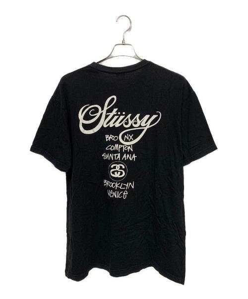 stussy（ステューシー）stussy (ステューシー) プリント Tee ブラック サイズ:XLの古着・服飾アイテム