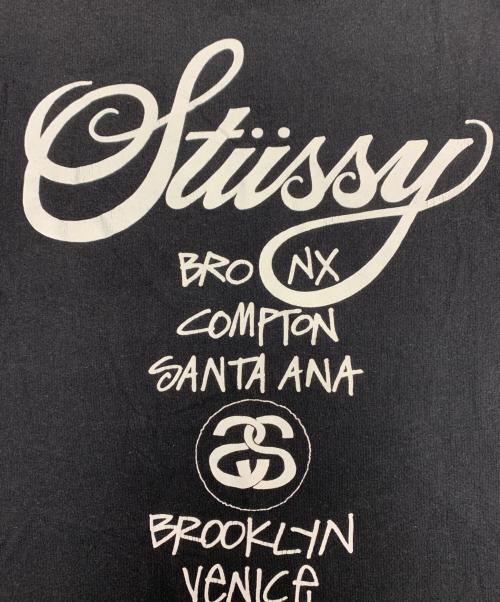 stussy（ステューシー）stussy (ステューシー) プリント Tee ブラック サイズ:XLの古着・服飾アイテム