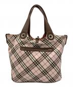 BURBERRYバーバリー）の古着「リバーシブルトートバッグ」｜ピンク×ブラウン