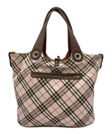 BURBERRY（バーバリー）の古着「リバーシブルトートバッグ」｜ピンク×ブラウン