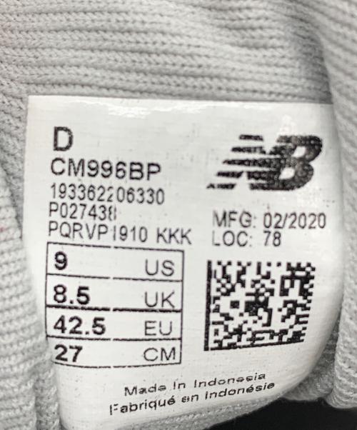 NEW BALANCE（ニューバランス）NEW BALANCE (ニューバランス) CM996BP ブラック×グレー サイズ:27の古着・服飾アイテム
