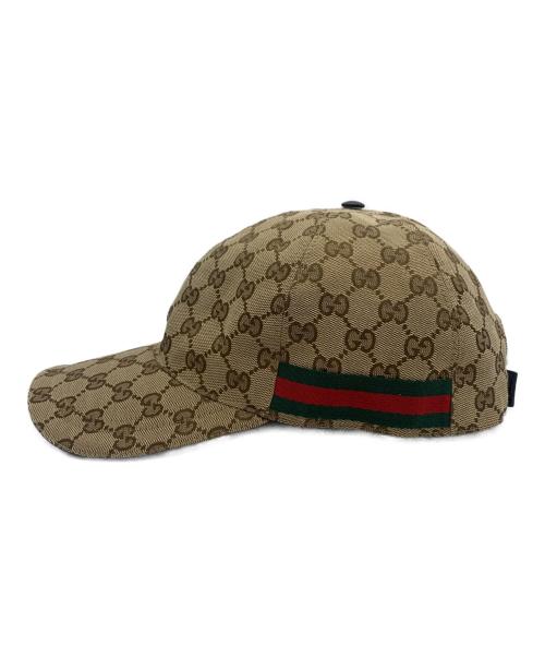 GUCCI（グッチ）GUCCI (グッチ) GGキャンバスベースボールキャップ ベージュ サイズ:XL/60の古着・服飾アイテム