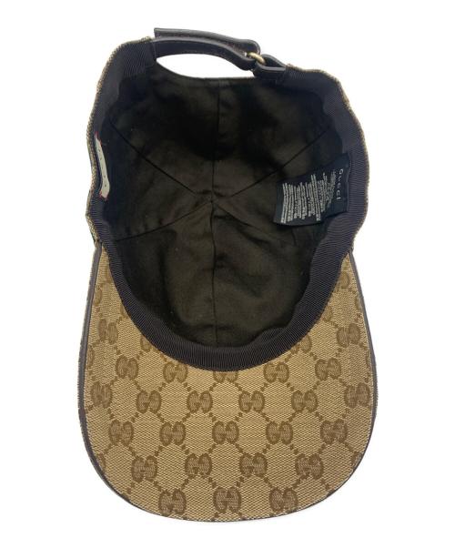 GUCCI（グッチ）GUCCI (グッチ) GGキャンバスベースボールキャップ ベージュ サイズ:XL/60の古着・服飾アイテム