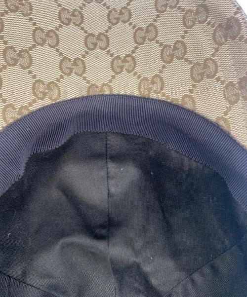 GUCCI（グッチ）GUCCI (グッチ) GGキャンバスベースボールキャップ ベージュ サイズ:XL/60の古着・服飾アイテム