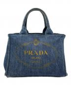 PRADAプラダ）の古着「カナパデニムハンドバッグ」｜インディゴ