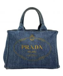 PRADA（プラダ）の古着「カナパデニムハンドバッグ」｜インディゴ