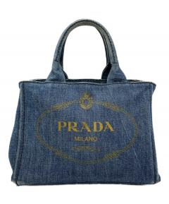 中古・古着通販】PRADA (プラダ) カナパデニムトートバッグ インディゴ