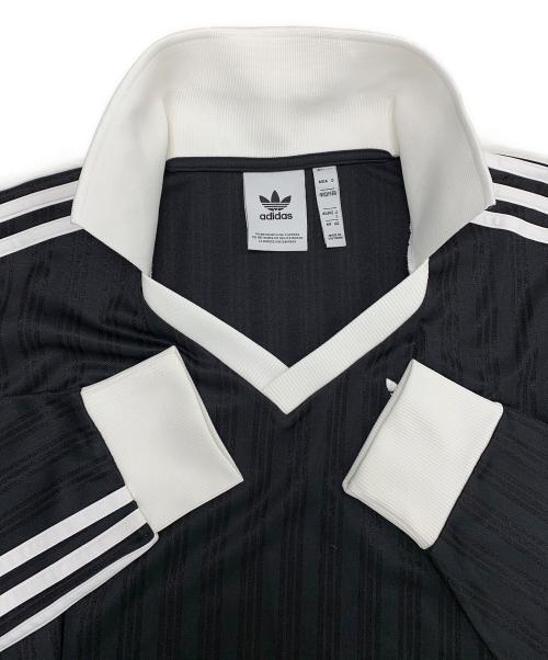 adidas Originals（アディダスオリジナル）adidas originals (アディダスオリジナル) PIQUE SOCCER LONG SLEEVE BLACK ブラック×ホワイト サイズ:Sの古着・服飾アイテム