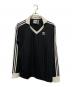 adidas originals（アディダスオリジナル）の古着「PIQUE SOCCER LONG SLEEVE BLACK」｜ブラック×ホワイト