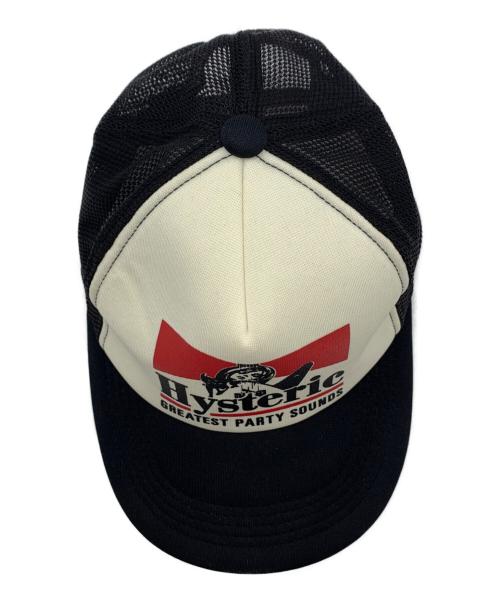 Hysteric Glamour（ヒステリックグラマー）Hysteric Glamour (ヒステリックグラマー) メッシュキャップ ホワイト×ブラック サイズ:FREEの古着・服飾アイテム