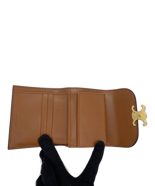 CELINE（セリーヌ）CELINE (セリーヌ) スモールフラップウォレット ブラウンの古着・服飾アイテム