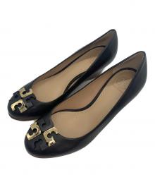 TORY BURCH（トリーバーチ）の古着「ウェッジソールパンプス」｜ブラック
