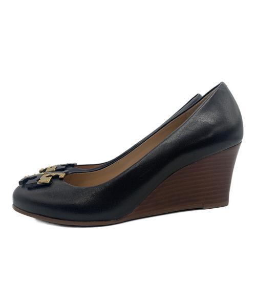 TORY BURCH（トリーバーチ）TORY BURCH (トリーバーチ) ウェッジソールパンプス ブラック サイズ:7Mの古着・服飾アイテム
