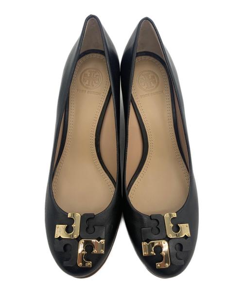 TORY BURCH（トリーバーチ）TORY BURCH (トリーバーチ) ウェッジソールパンプス ブラック サイズ:7Mの古着・服飾アイテム