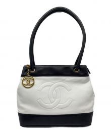 CHANEL（シャネル）の古着「トートバッグ」｜ブラック×ホワイト