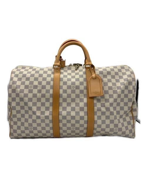 LOUIS VUITTON（ルイ ヴィトン）LOUIS VUITTON (ルイ ヴィトン) トラベルバッグ ホワイト×ブラウンの古着・服飾アイテム