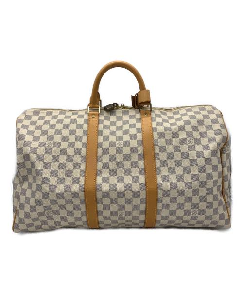 LOUIS VUITTON（ルイ ヴィトン）LOUIS VUITTON (ルイ ヴィトン) トラベルバッグ ホワイト×ブラウンの古着・服飾アイテム