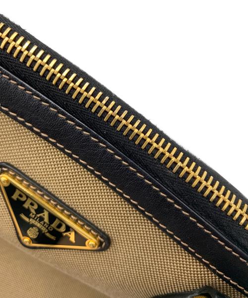 PRADA（プラダ）PRADA (プラダ) 2WAYバッグ ベージュ×ブラックの古着・服飾アイテム