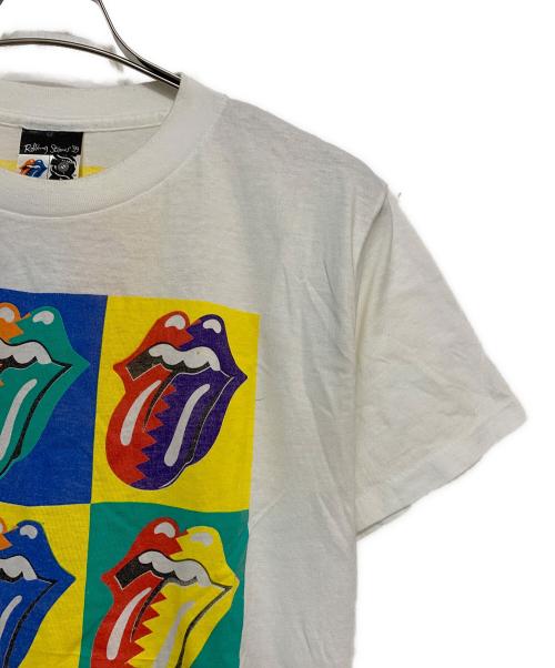 ROLLING STONES（ローリングストーンズ）ROLLING STONES (ローリングストーンズ) コピーライト1989 ブロッカムボディ ホワイト サイズ:Ｌの古着・服飾アイテム