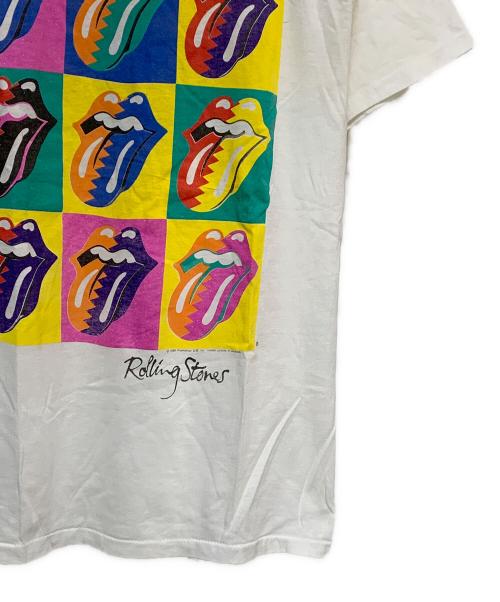 ROLLING STONES（ローリングストーンズ）ROLLING STONES (ローリングストーンズ) コピーライト1989 ブロッカムボディ ホワイト サイズ:Ｌの古着・服飾アイテム