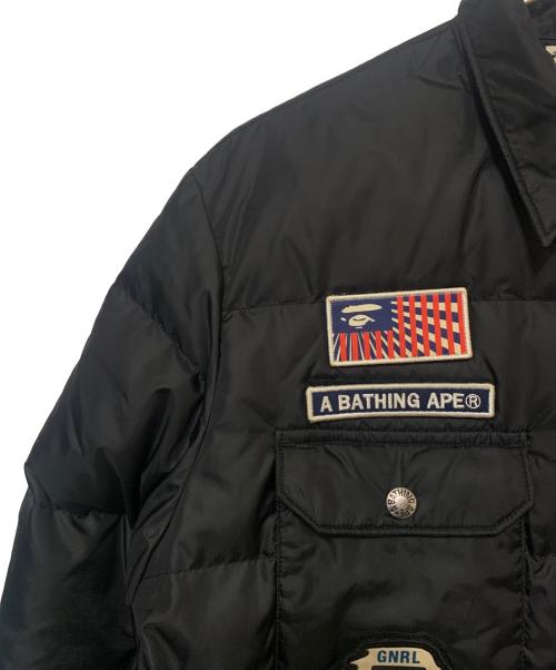 A BATHING APE（アベイシングエイプ）A BATHING APE (アベイシングエイプ) ダウンジャケット ブラック サイズ:Mの古着・服飾アイテム