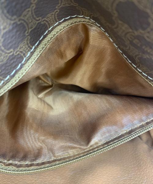 CELINE（セリーヌ）CELINE (セリーヌ) マカダム柄ショルダーバッグ ブラウンの古着・服飾アイテム