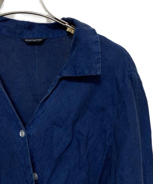 BLUEINGREEN（ブルーイングリーン）blueingreen (ブルーイングリーン) リネンワンピース ネイビー サイズ:記載なしの古着・服飾アイテム
