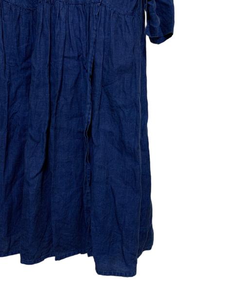 BLUEINGREEN（ブルーイングリーン）blueingreen (ブルーイングリーン) リネンワンピース ネイビー サイズ:記載なしの古着・服飾アイテム