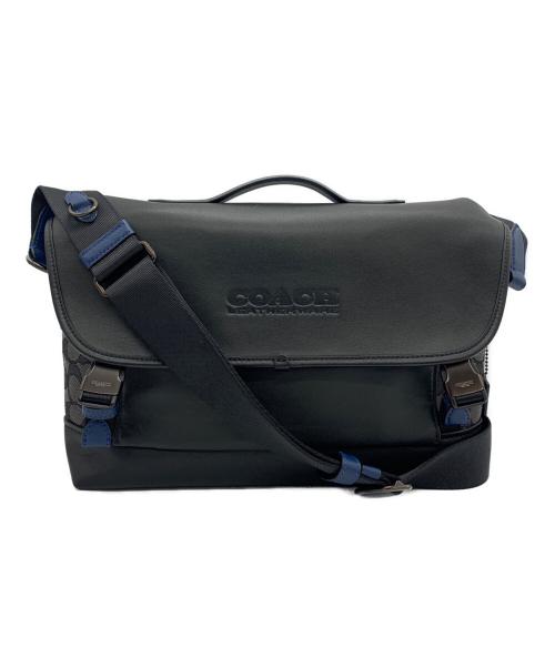 COACH（コーチ）COACH (コーチ) リーグ バイク バッグ シグネチャー ジャカード ブラックの古着・服飾アイテム
