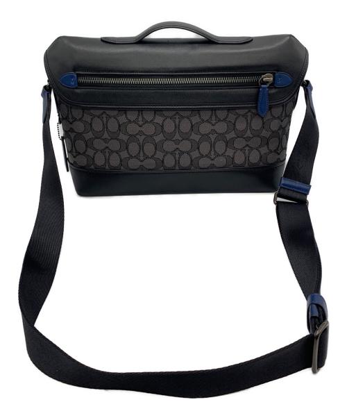 COACH（コーチ）COACH (コーチ) リーグ バイク バッグ シグネチャー ジャカード ブラックの古着・服飾アイテム