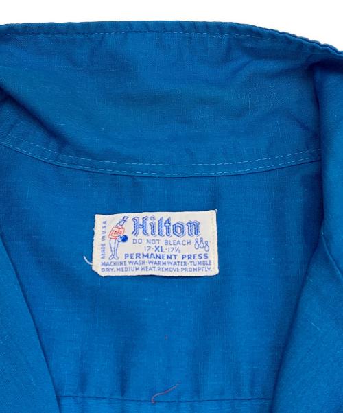 Hilton（ヒルトン）Hilton (ヒルトン) 70´sボウリングシャツ ブルー サイズ:XLの古着・服飾アイテム