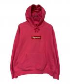 SUPREMEシュプリーム）の古着「Box Logo Hooded Sweatshirt」｜ピンク×レッド