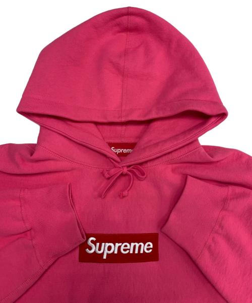 SUPREME（シュプリーム）Supreme (シュプリーム) Box Logo Hooded Sweatshirt ピンク×レッド サイズ:Ｌの古着・服飾アイテム