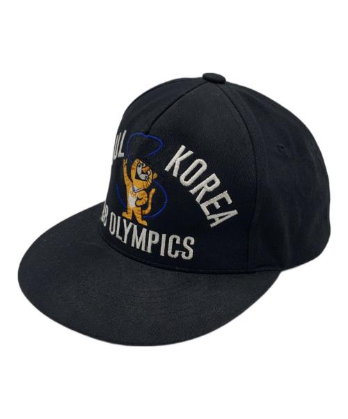 SEOUL KOREA（ソウル コレア）SEOUL KOREA (ソウル コレア) '88OLYMPICSキャップ ブラック×ホワイトの古着・服飾アイテム