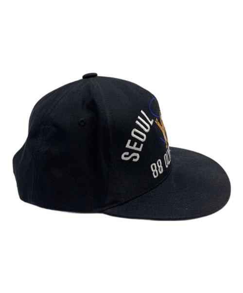 SEOUL KOREA（ソウル コレア）SEOUL KOREA (ソウル コレア) '88OLYMPICSキャップ ブラック×ホワイトの古着・服飾アイテム