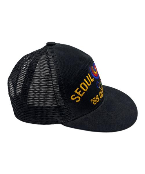SEOUL KOREA（ソウル コレア）SEOUL KOREA (ソウル コレア) ’88OLYMPICSキャップ ブラック×オレンジの古着・服飾アイテム