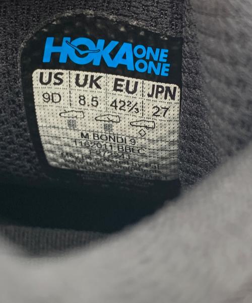 HOKA（ホカ）HOKA (ホカ) BONDI 9 ブラック サイズ:27の古着・服飾アイテム