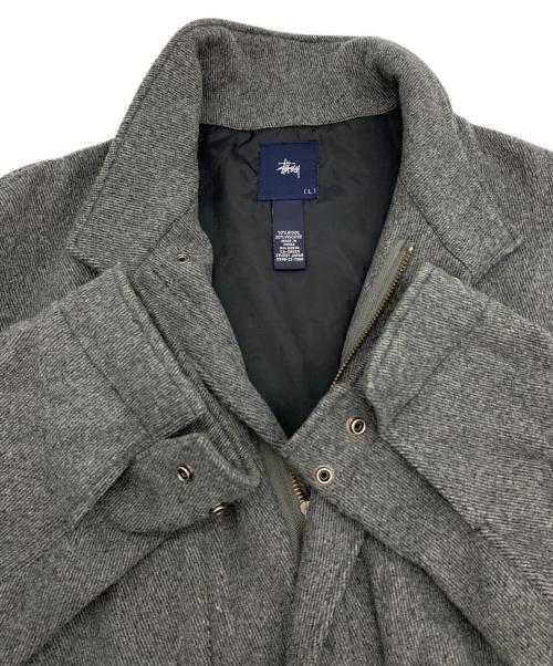 stussy（ステューシー）stussy (ステューシー) ウールジャケット グレー サイズ:Lの古着・服飾アイテム