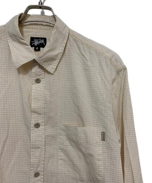 OLD STUSSY（オールドステューシー）OLD STUSSY (オールドステューシー) USA製長袖シャツ ベージュ サイズ:Lの古着・服飾アイテム