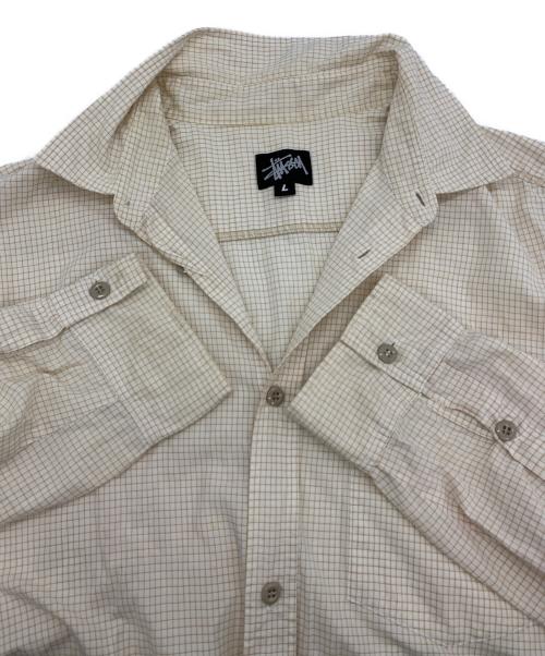 OLD STUSSY（オールドステューシー）OLD STUSSY (オールドステューシー) USA製長袖シャツ ベージュ サイズ:Lの古着・服飾アイテム