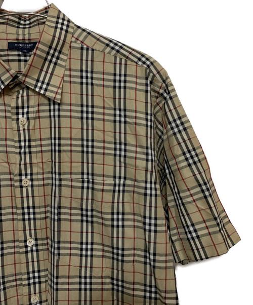 BURBERRY LONDON（バーバリーロンドン）BURBERRY LONDON (バーバリーロンドン) ノバチェック半袖シャツ ベージュ サイズ:2Lの古着・服飾アイテム